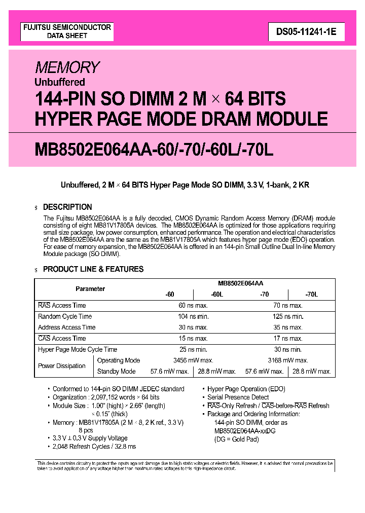MB8502E064AA-60_2946494.PDF Datasheet