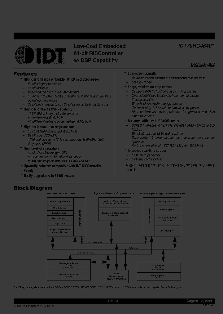 IDT79RC4640-133MU_2945975.PDF Datasheet