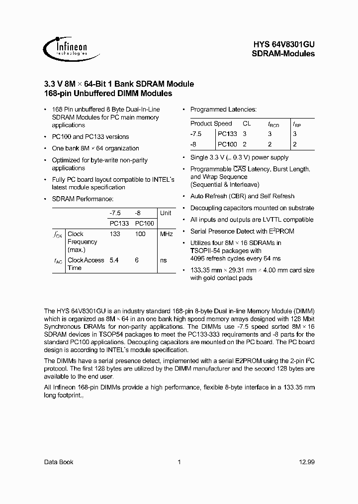HYS64V8301GU_2946297.PDF Datasheet