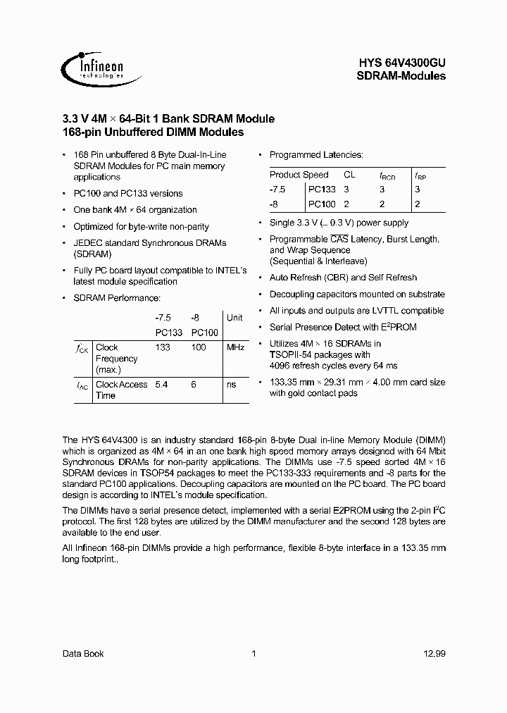 HYS64V4300GU_2946294.PDF Datasheet