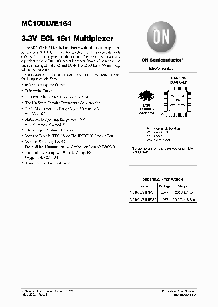 MC100LVE164-D_2947420.PDF Datasheet