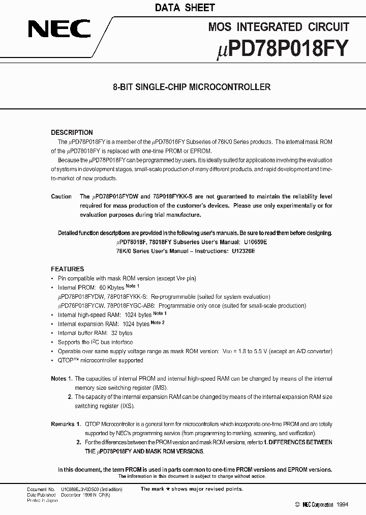 UPD78P018FYGC-AB8_2949669.PDF Datasheet