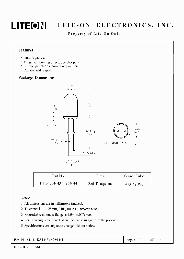 LTL-4264-H4_2948157.PDF Datasheet