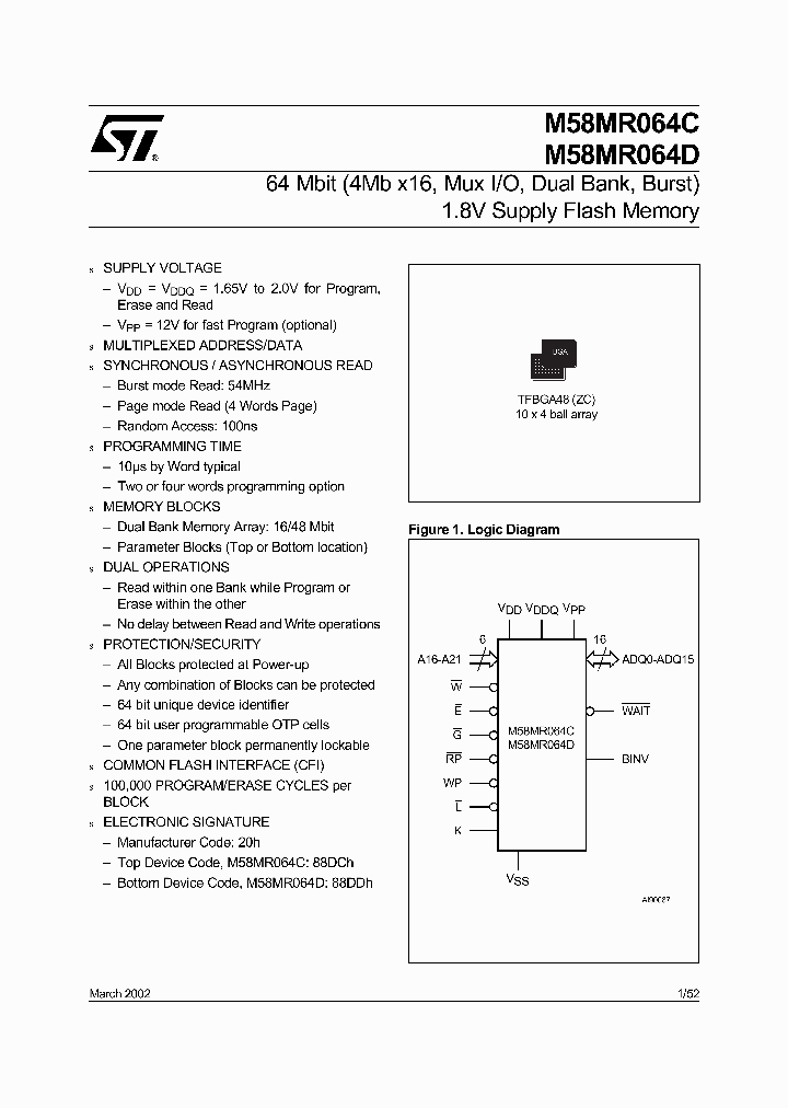 M58MR064-ZCT_2949468.PDF Datasheet