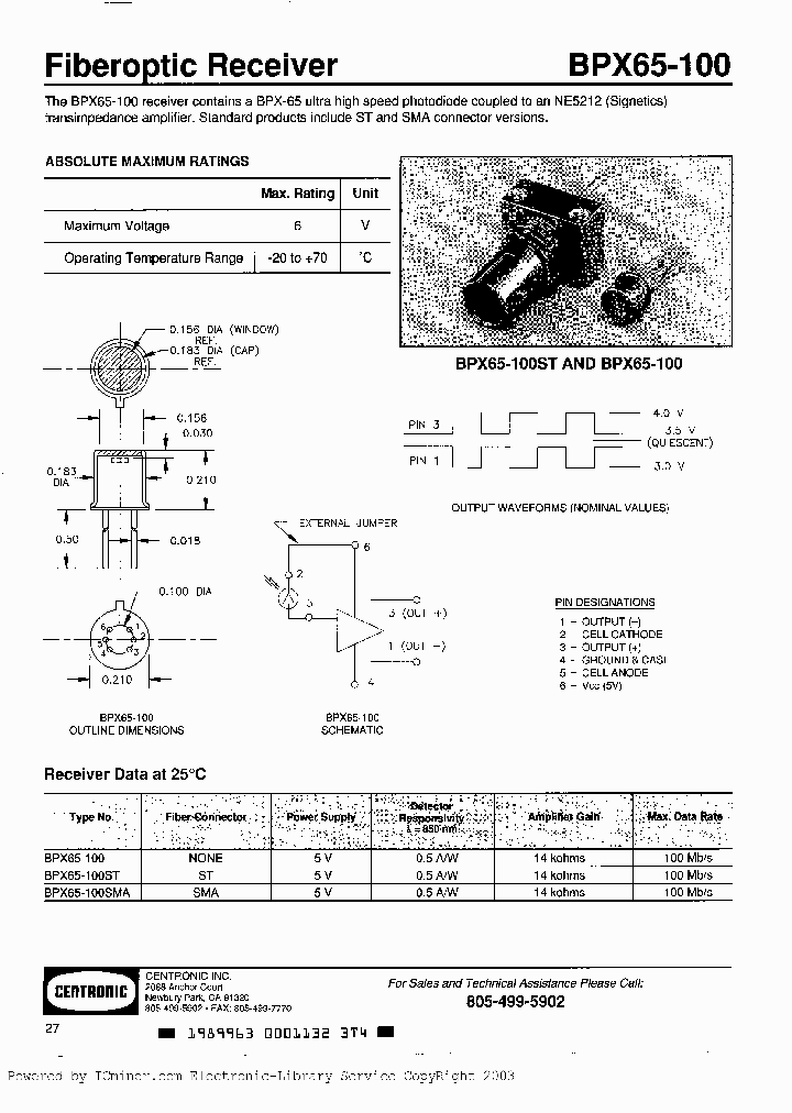 BPX65-100SMA_2953793.PDF Datasheet