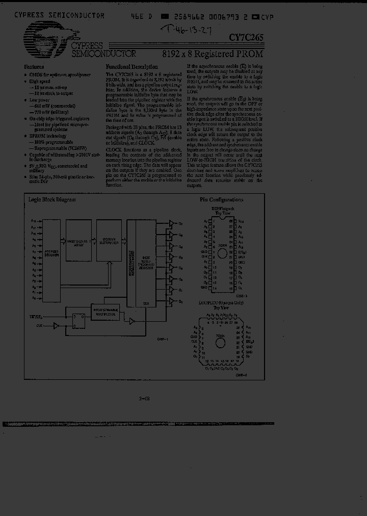 CY7C265-18LMB_2954327.PDF Datasheet