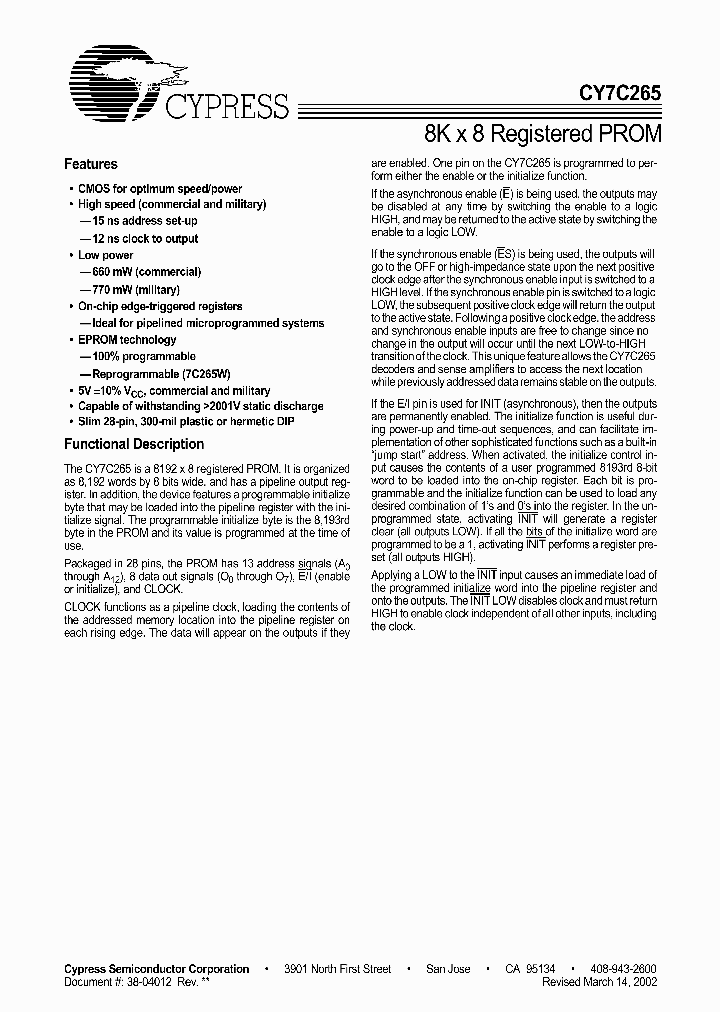 CY7C265-50LMB_2954329.PDF Datasheet