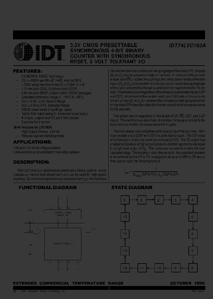 IDT74LVC163APY_2957374.PDF Datasheet