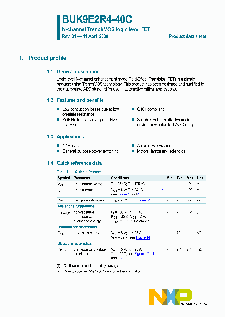 BUK9E2R4-40C_2960621.PDF Datasheet