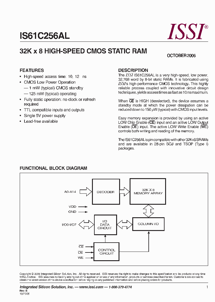 IS61C256AL-12TL_2962623.PDF Datasheet