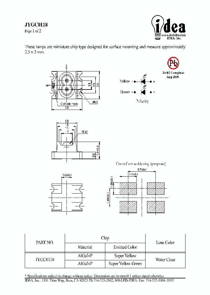 JYGC0118_2962984.PDF Datasheet