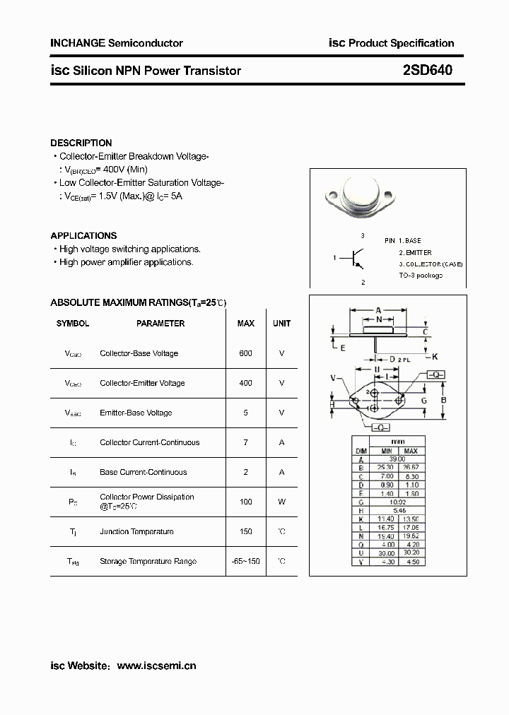 2SD640_2962971.PDF Datasheet
