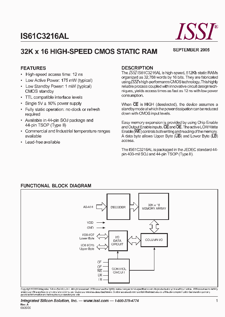 IS61C3216AL-12TLI_2962626.PDF Datasheet