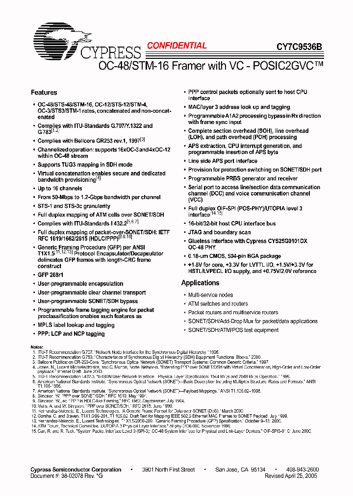 CY7C9536B-BLC_2963538.PDF Datasheet