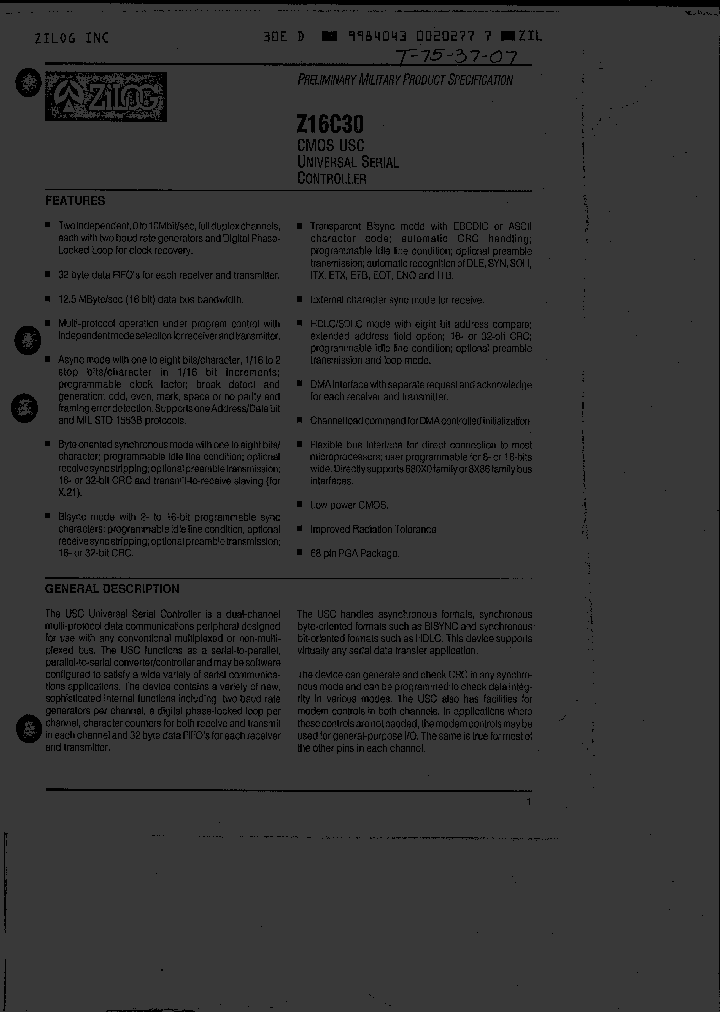 Z16C30-10GMB_2964783.PDF Datasheet