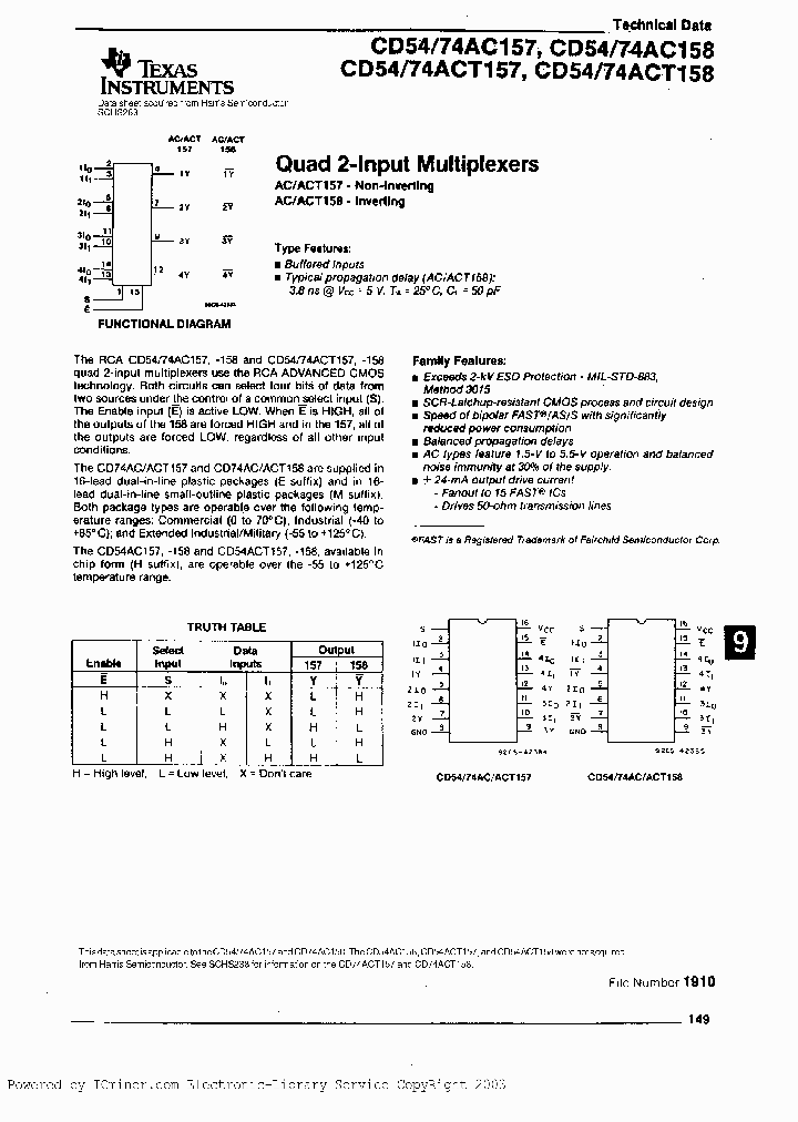 CD74AC157M96_2967320.PDF Datasheet