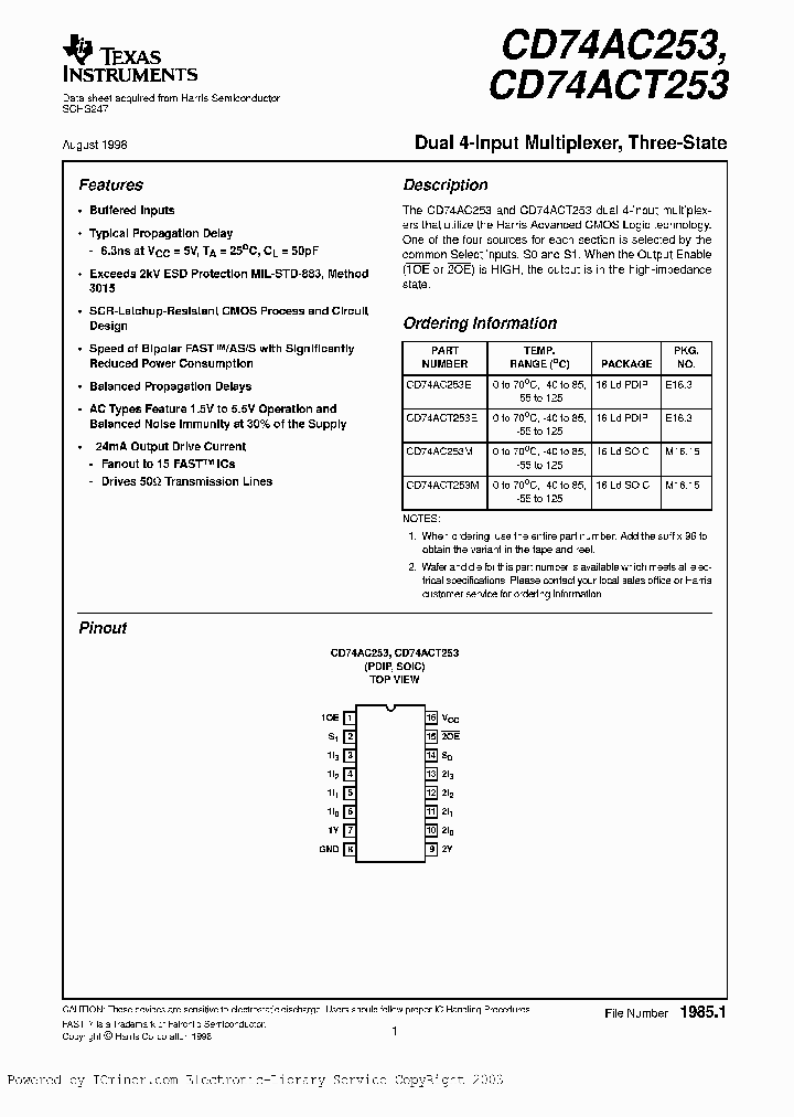 CD74AC253M96_2967404.PDF Datasheet