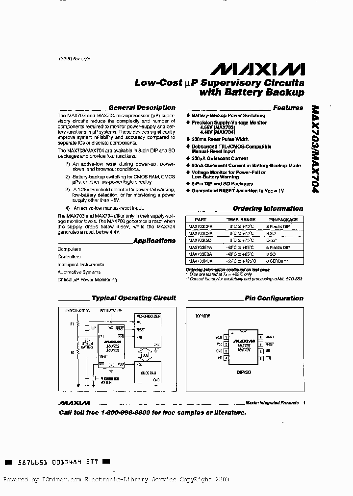 MAX703MAX704_2971359.PDF Datasheet