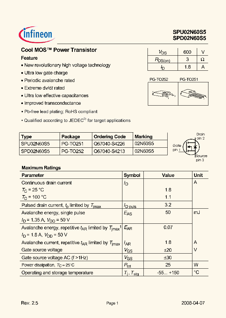 SPU02N60S508_2974166.PDF Datasheet
