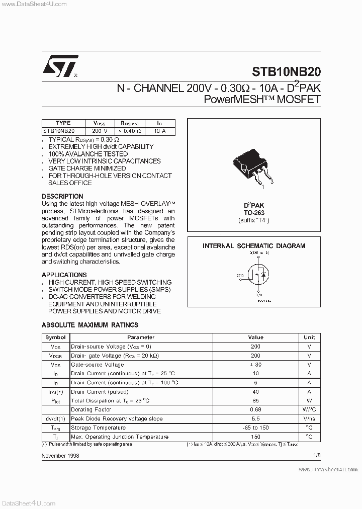 STB10NB20_2975296.PDF Datasheet