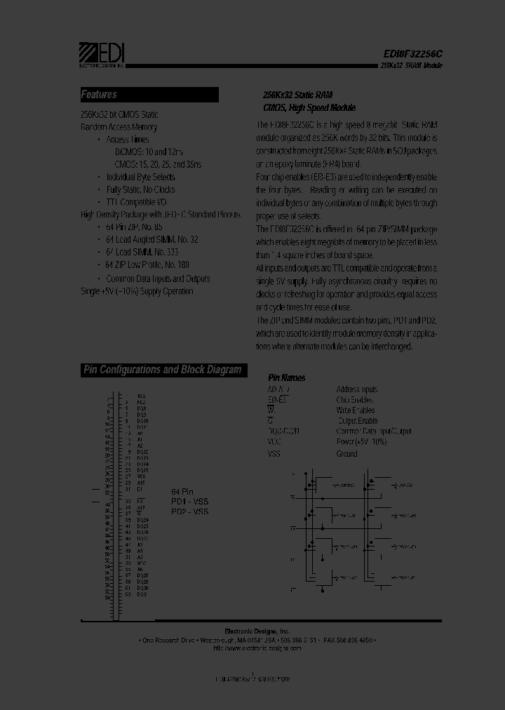 EDI8G32256B10MMC_2981039.PDF Datasheet