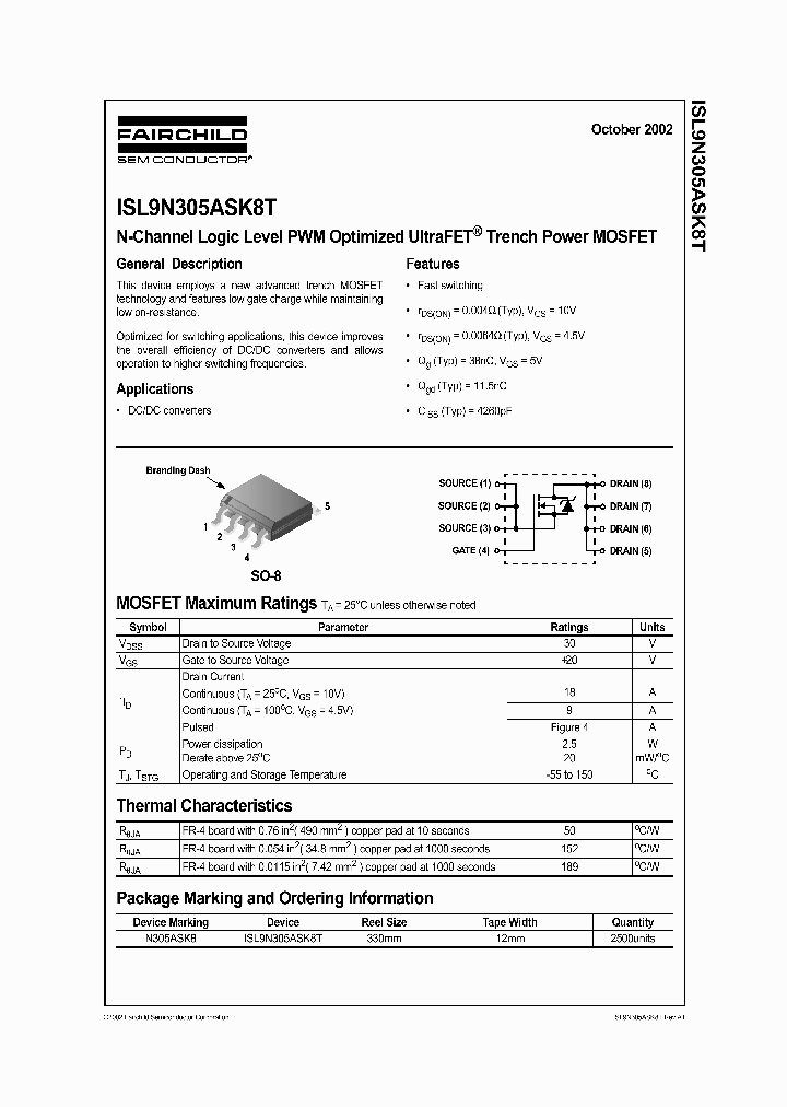 ISL9N305ASK8T_2985127.PDF Datasheet