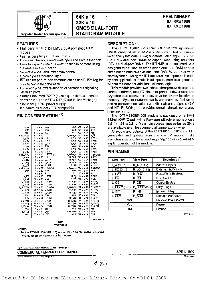 IDT7MB1008S45K_2985750.PDF Datasheet
