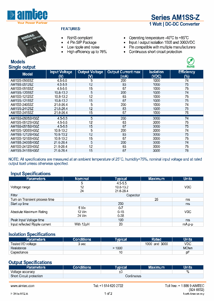AM1SS-0505SH30Z_2985499.PDF Datasheet