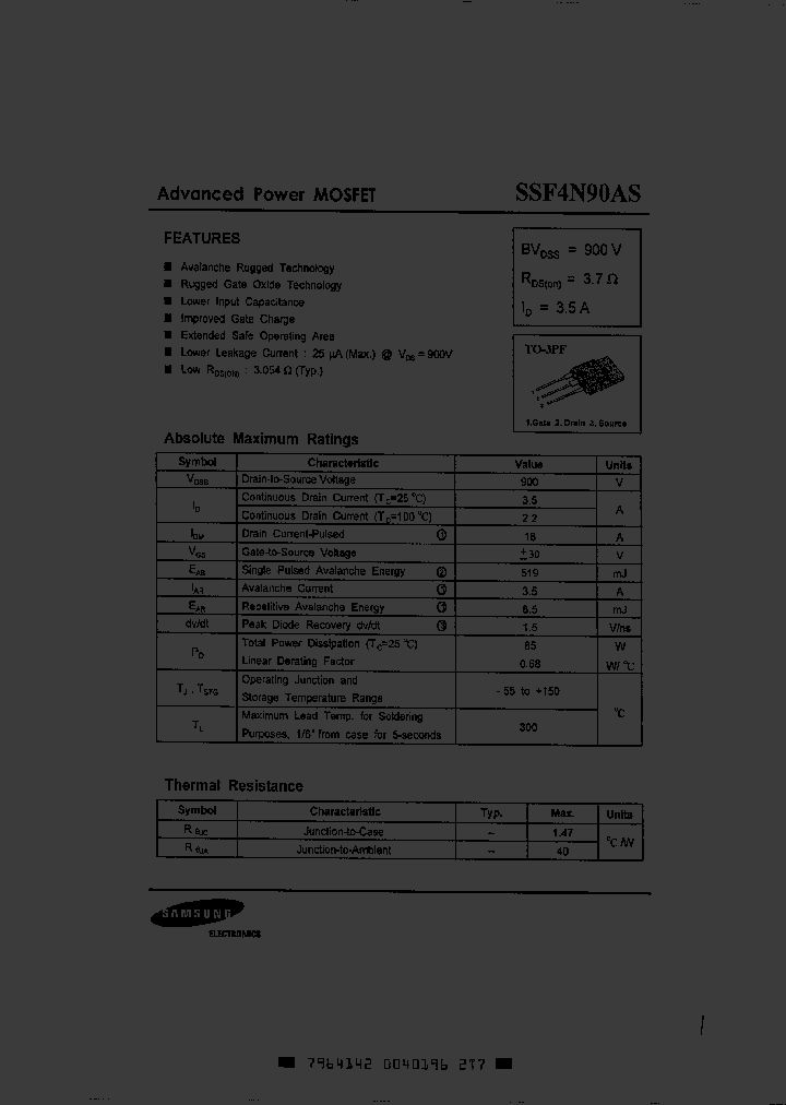 SSF4N90AS_2987381.PDF Datasheet