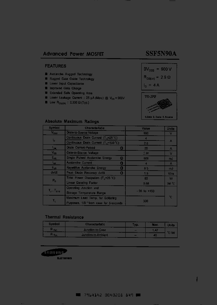 SSF5N90A_2987382.PDF Datasheet