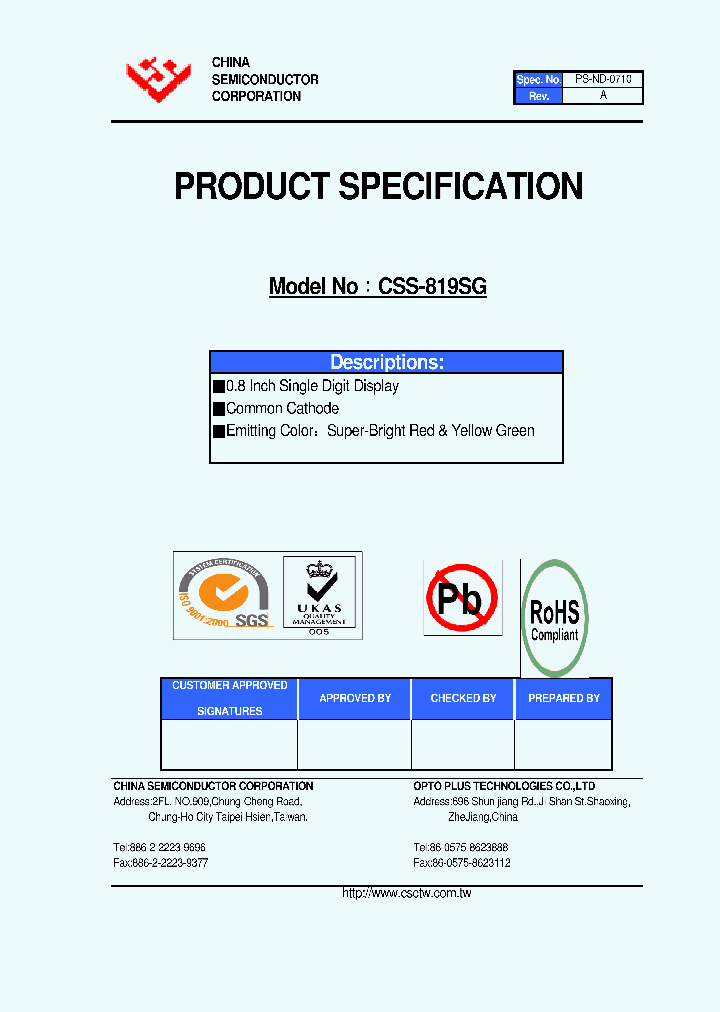 CSS-819SG_2987281.PDF Datasheet