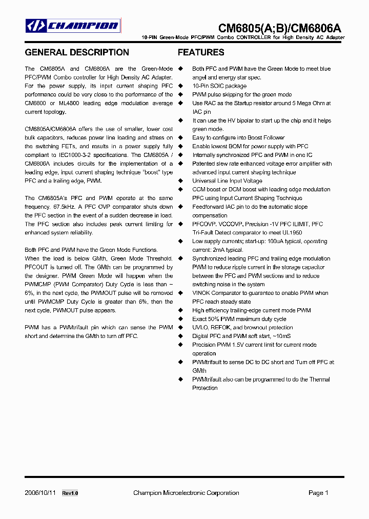 CM6806A_2990209.PDF Datasheet