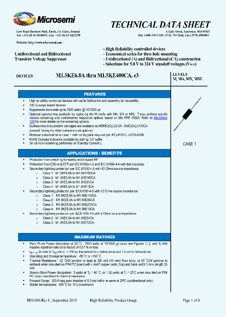M15KE82A_2990324.PDF Datasheet