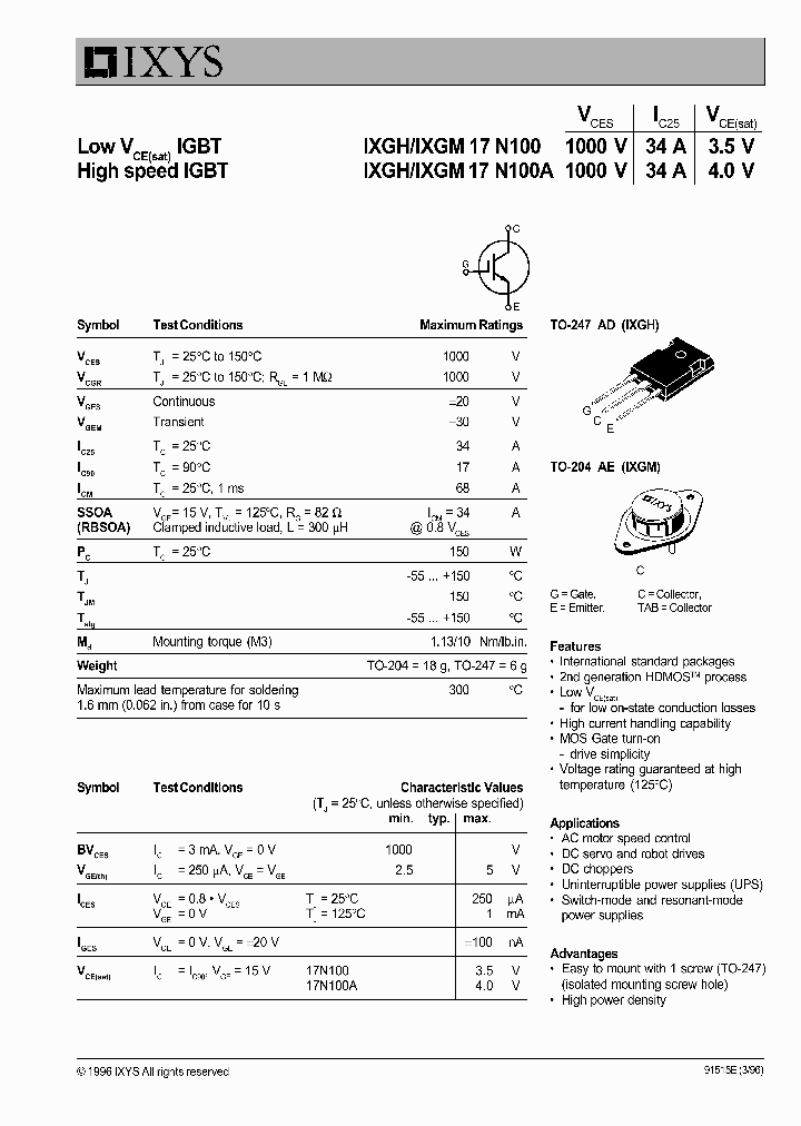 IXGM17N100_2990615.PDF Datasheet
