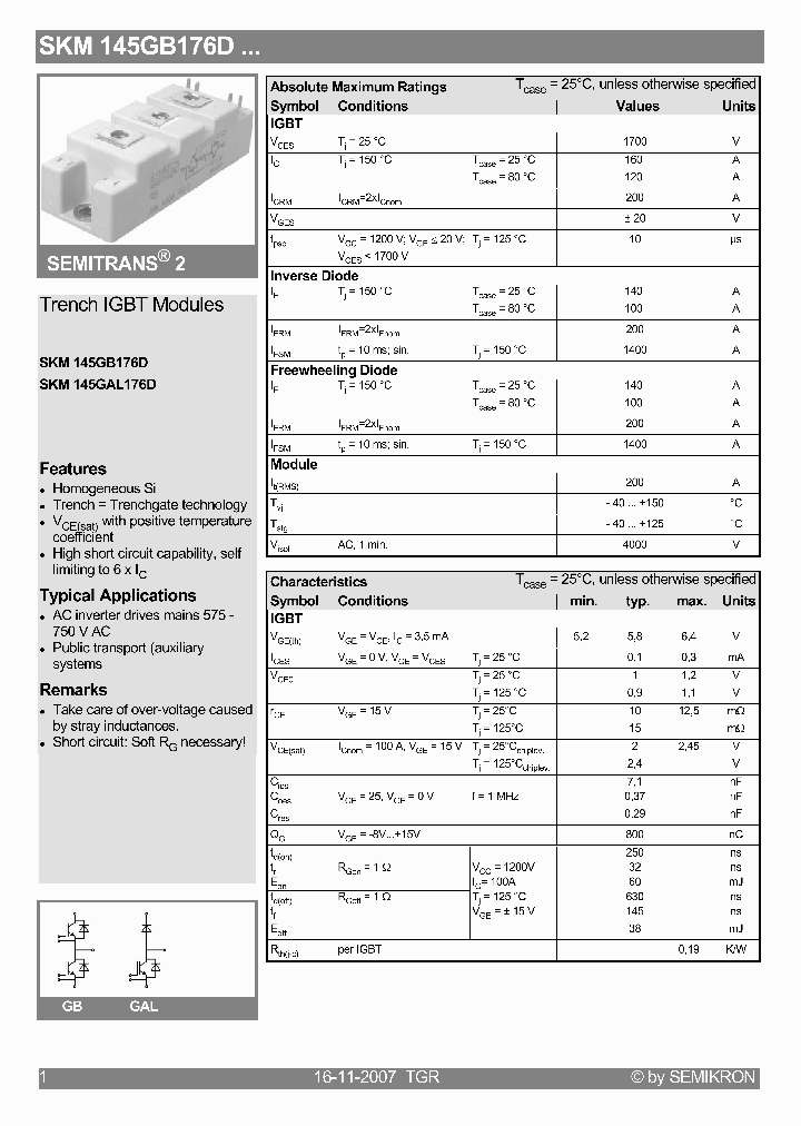 SKM145GB176D07_2990643.PDF Datasheet