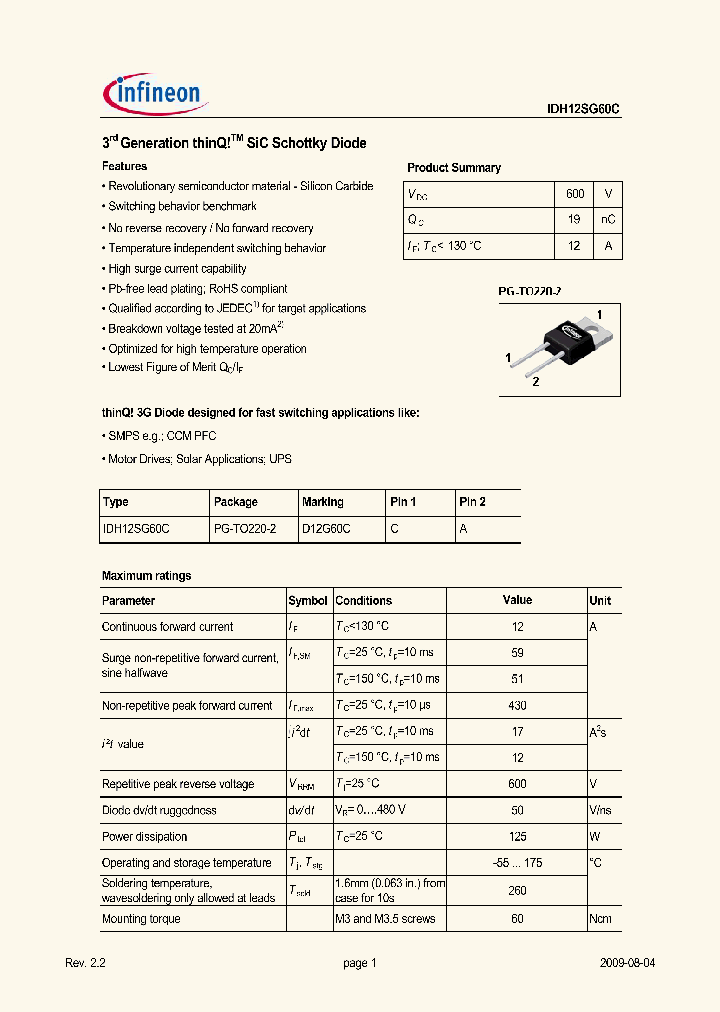 IDH12SG60C_2991184.PDF Datasheet