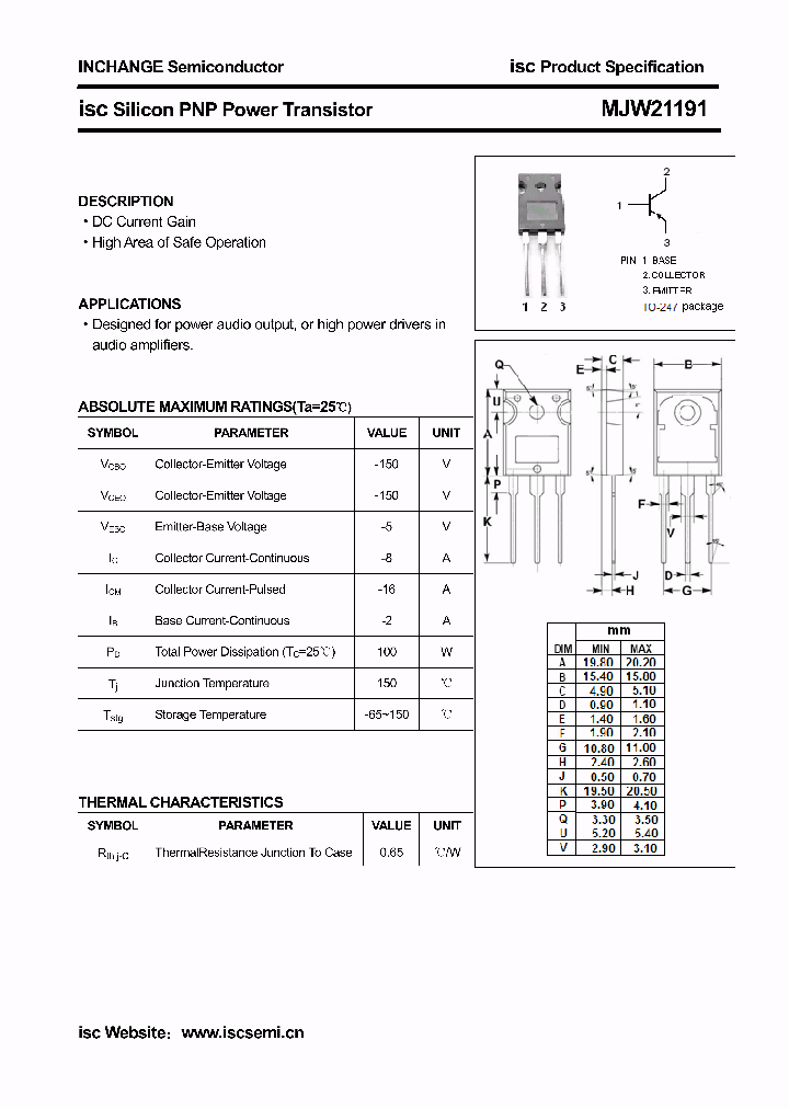 MJW21191_2991217.PDF Datasheet
