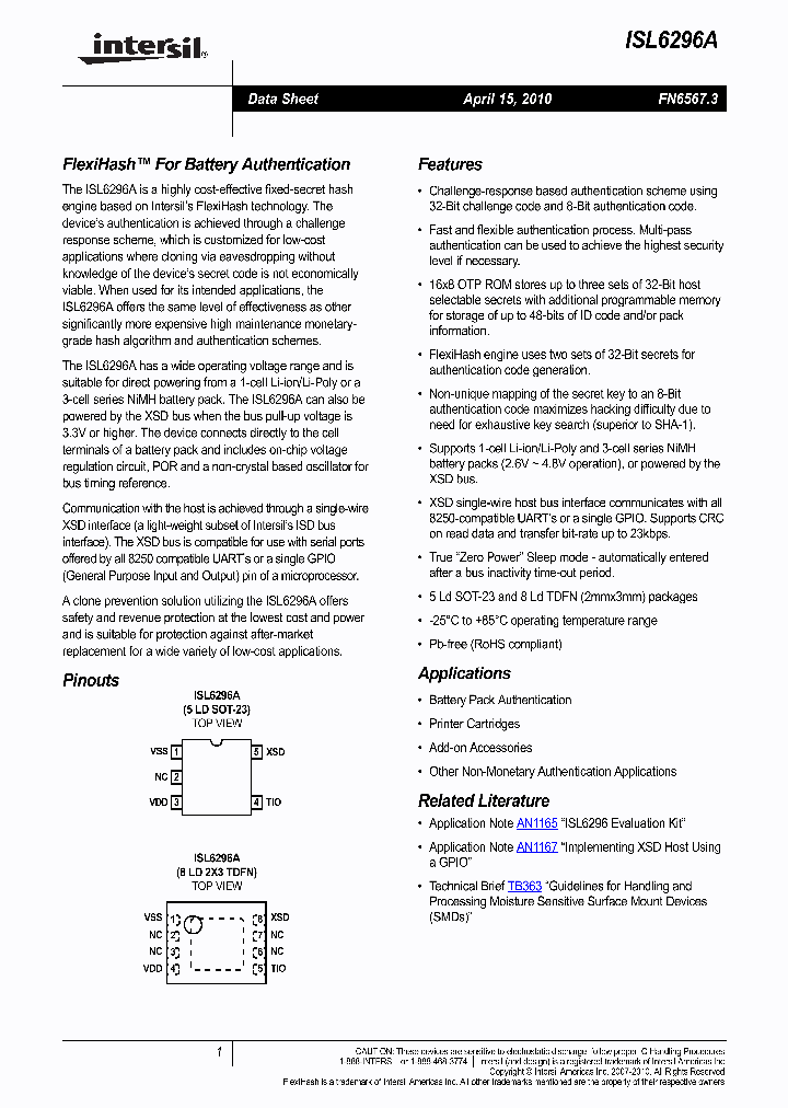 ISL6296ADHZ-T_2991320.PDF Datasheet