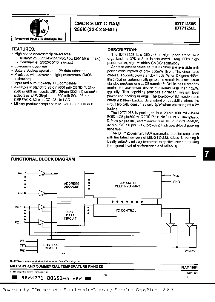 IDT71256S25TC_2991970.PDF Datasheet
