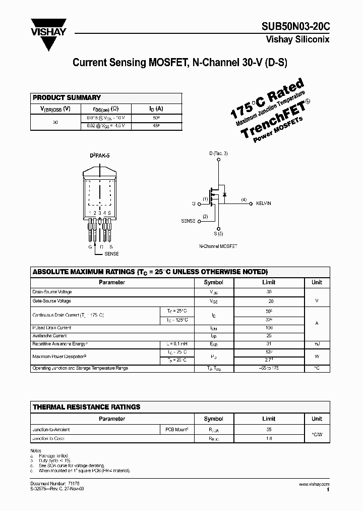 SUB50N03-20C_2991659.PDF Datasheet