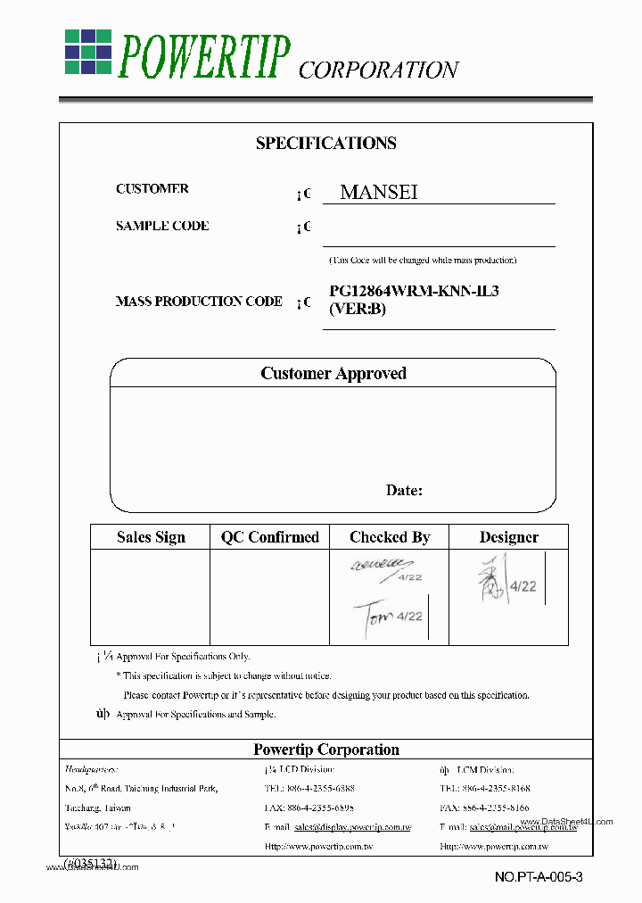 PG12864WRM-KNN-IL3_2993988.PDF Datasheet