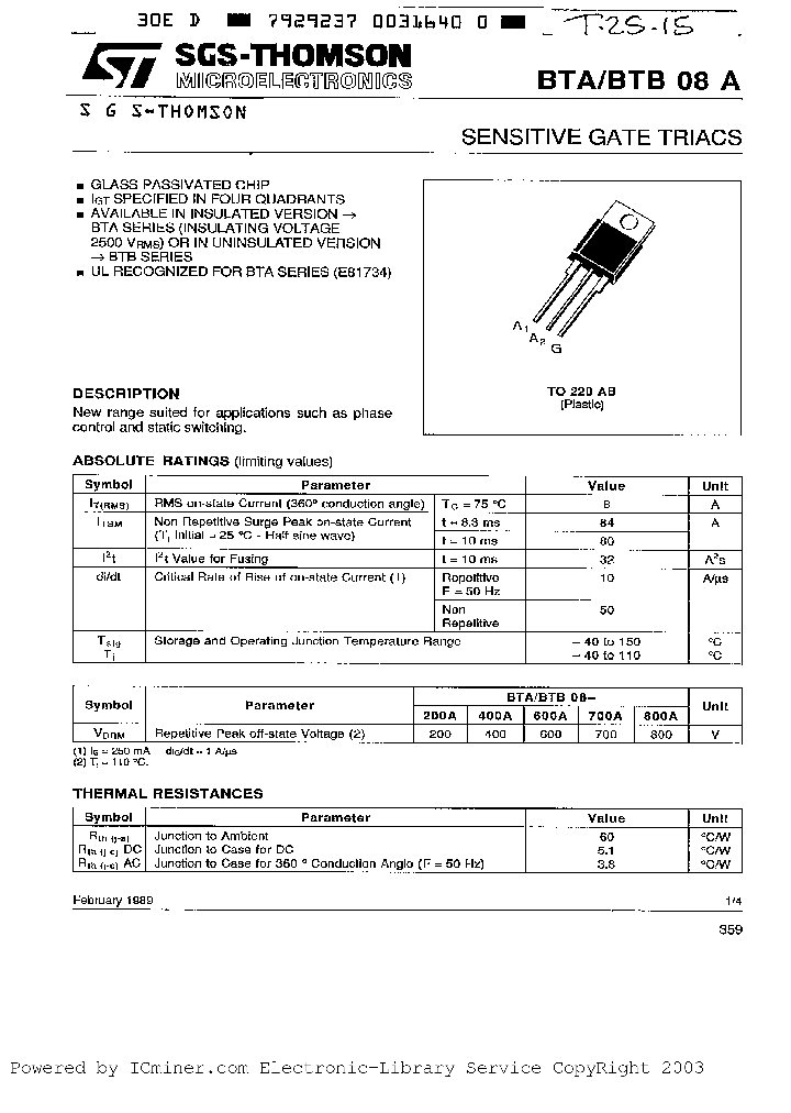 BTA08-800A_2995848.PDF Datasheet