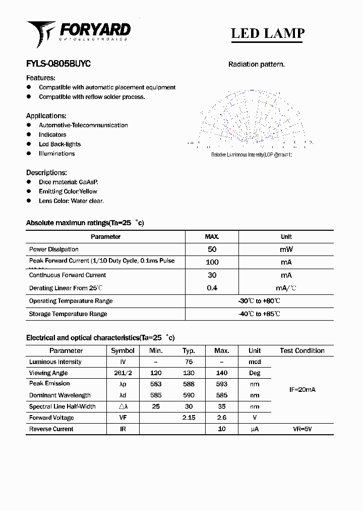 FYLS-0805BUYC_2998893.PDF Datasheet