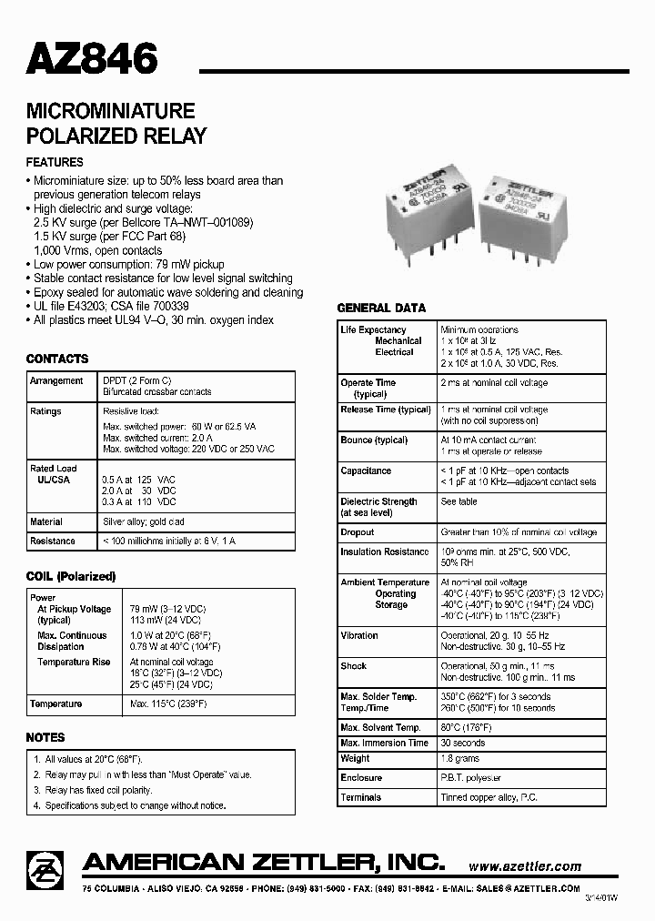 AZ846_3002861.PDF Datasheet