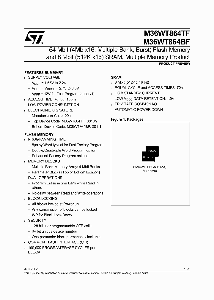 M36WT8B10ZA6T_3003028.PDF Datasheet