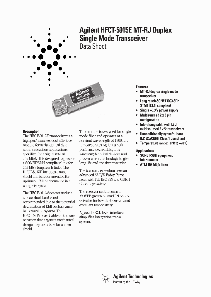 HFCT-5915E_3003604.PDF Datasheet