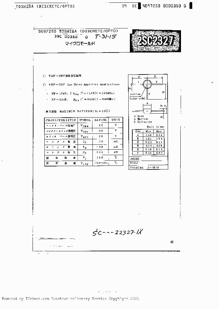 2SC2327_3006434.PDF Datasheet