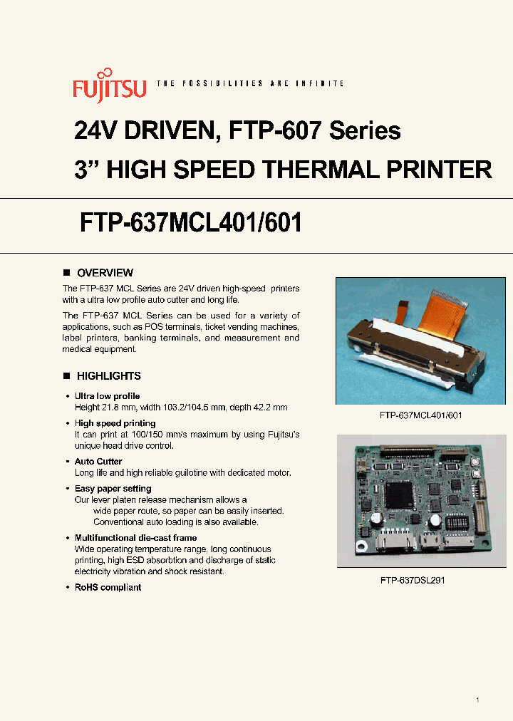 FTP-637MCL401_3007285.PDF Datasheet