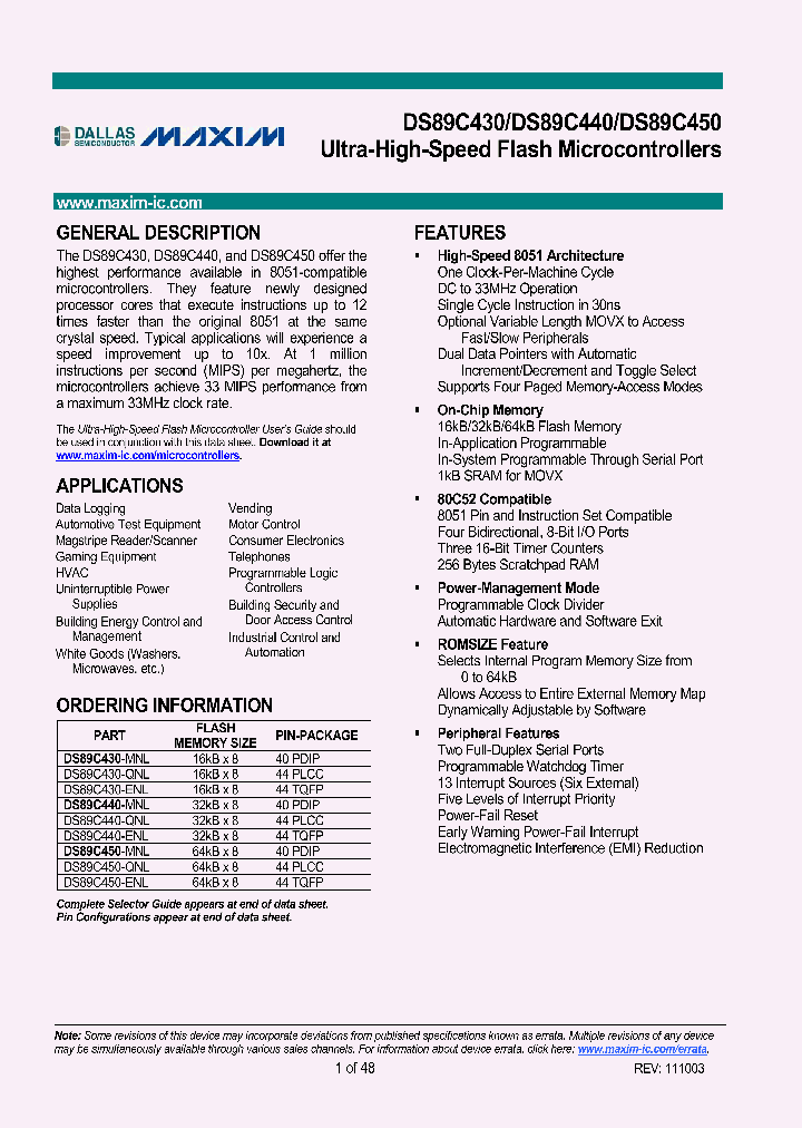 DS89C430_3010822.PDF Datasheet