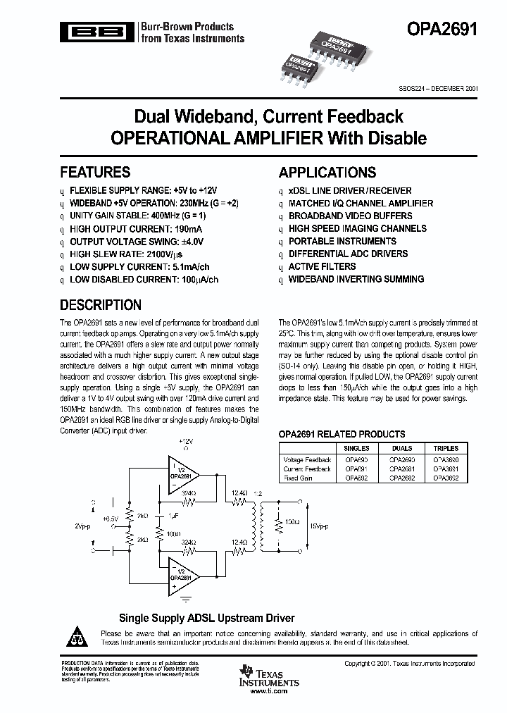 OPA2691I-14DR_3012330.PDF Datasheet